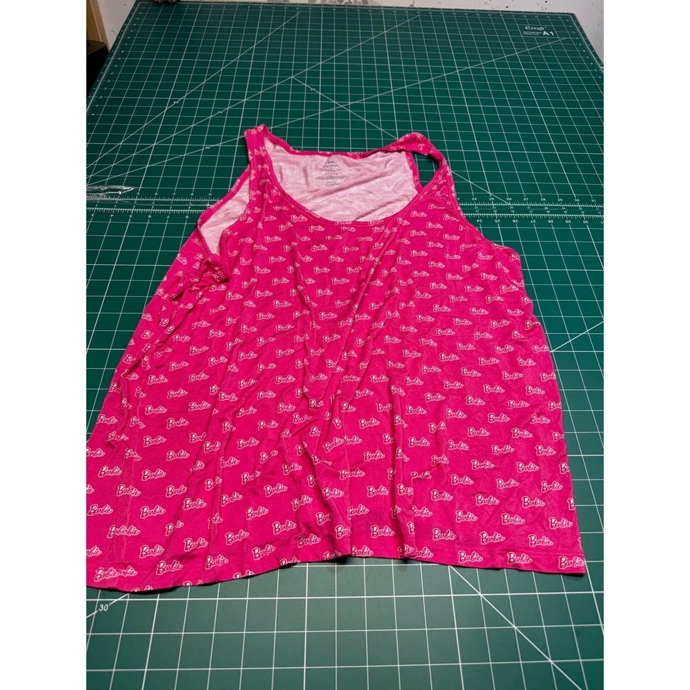 Barbie x Posh Peanut Pink Logo Bamboo Tank Top 3XL PO 452-SHP